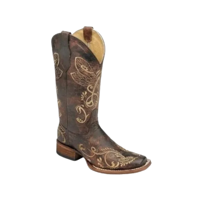 Comfortable Flats For Work Corral Women's Dragonfly Embroidered Distressed Brown Boots Comfortable Flats For Work Corral Women's Dragonfly Embroidered Distressed Brown Boots