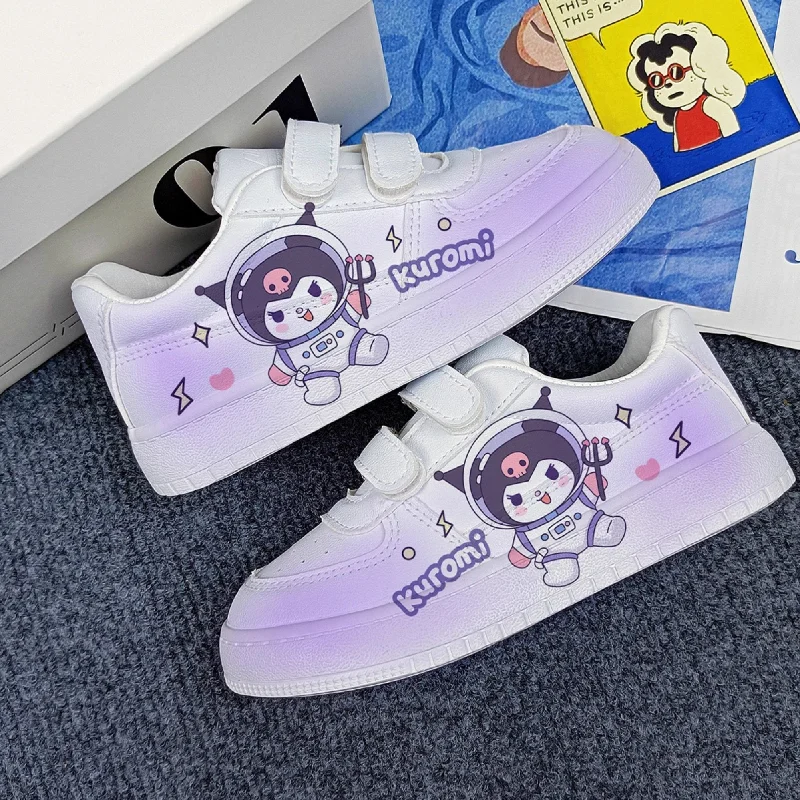 Black Dress Shoes “SPACE” Cartoon Print Student Sneakers Kids Size with Velcro Fastener Black Dress Shoes “SPACE” Cartoon Print Student Sneakers Kids Size with Velcro Fastener