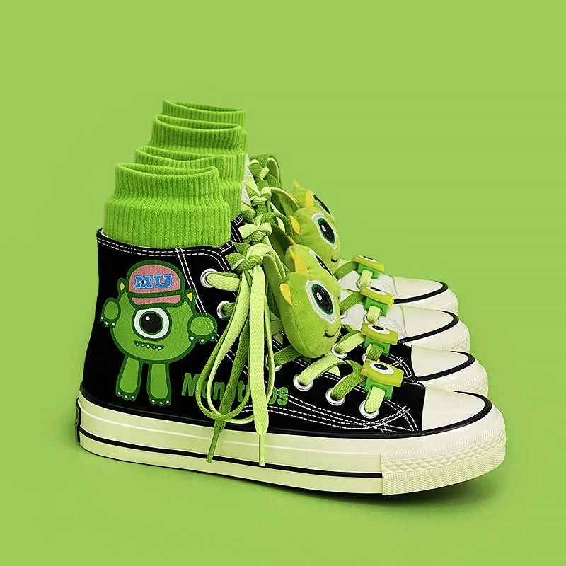 Best Formal Shoes Online Cartoon Little Monster Canvas Shoes