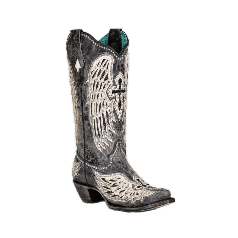 Vintage Sneakers Collection Corral Boots Women's Black Cross and Wings Overlay Boot Vintage Sneakers Collection Corral Boots Women's Black Cross and Wings Overlay Boot