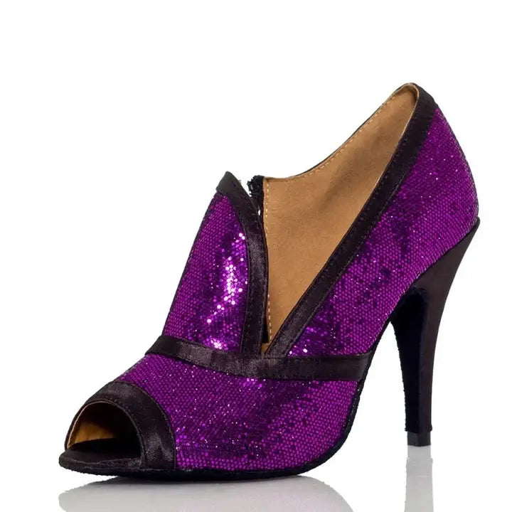 Casual Booties For Sale Salsa Dance Shoes Purple Glitter Comfortable Salsa Bachata Shoes Casual Booties For Sale Salsa Dance Shoes Purple Glitter Comfortable Salsa Bachata Shoes