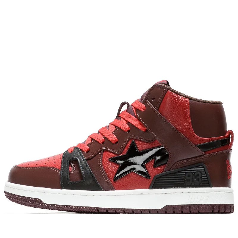 Light Running Shoes A Bathing Ape Bape Sta 93 Hi - Red