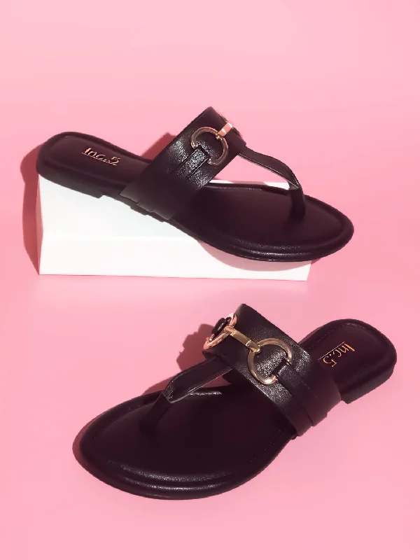 Waterproof Snow Boots Women Black Open Toe Flats