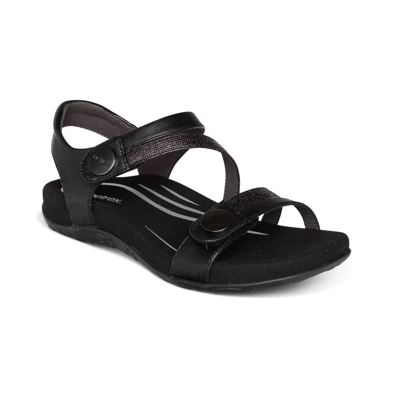 Eco-Friendly Sneakers Aetrex Jess, Adjustable Quarter Strap Sandal