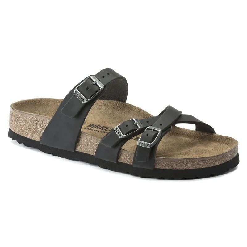 Stylish Boots For Work Birkenstock Franca Oiled Leather Black 1021112