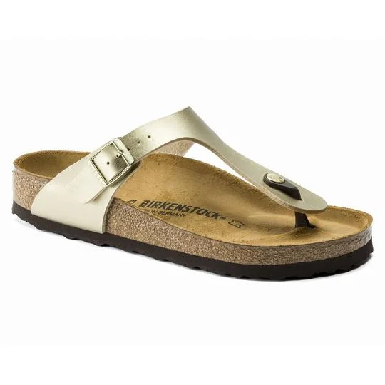 Fashionable Hiking Shoes Birkenstock Gizeh BF Gold R 1016108