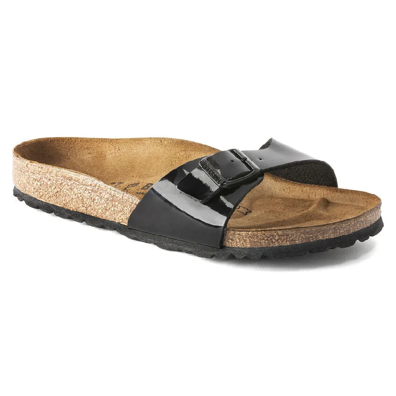 Comfortable Work Sneakers Birkenstock Madrid BF Patent Black Narrow 040303