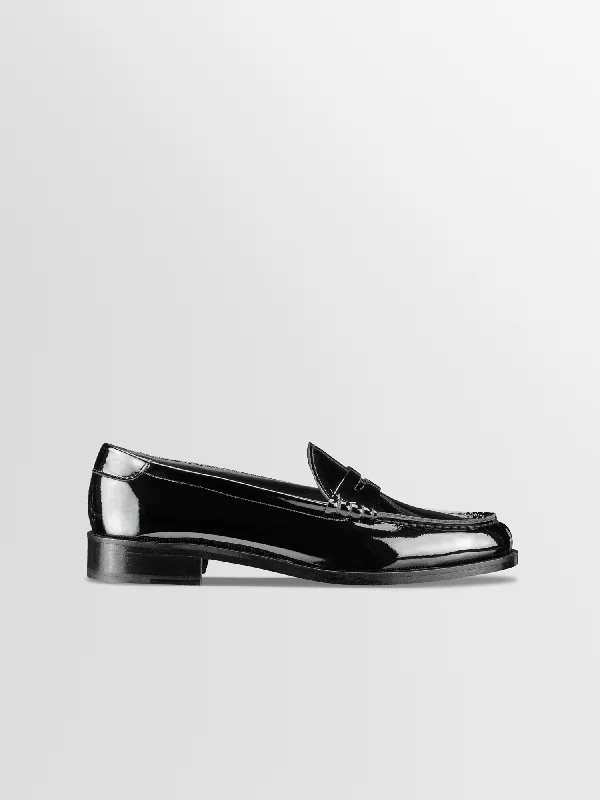 Lightweight Running Shoes Brera in Nero Patent