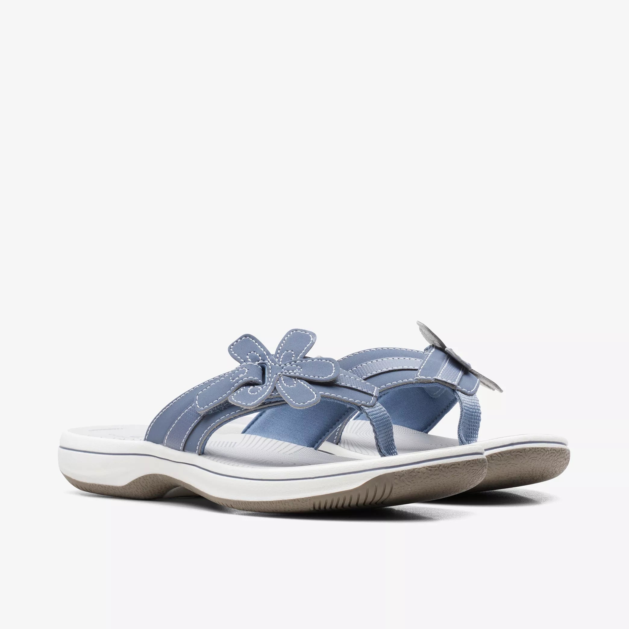 Comfortable Heeled Shoes Clarks Brinkley Flora Blue 65406