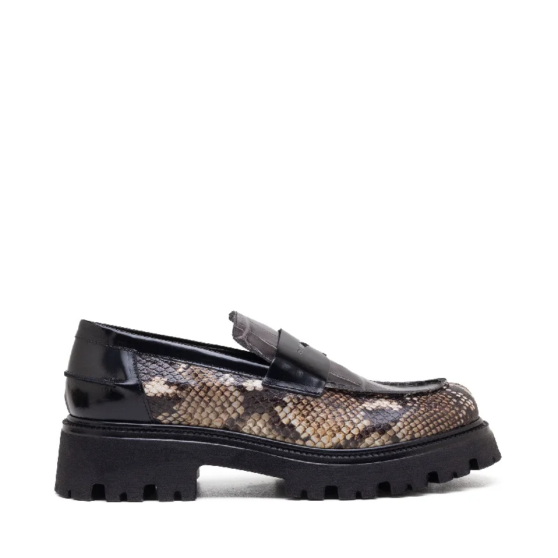 Rock python leather - lava coco