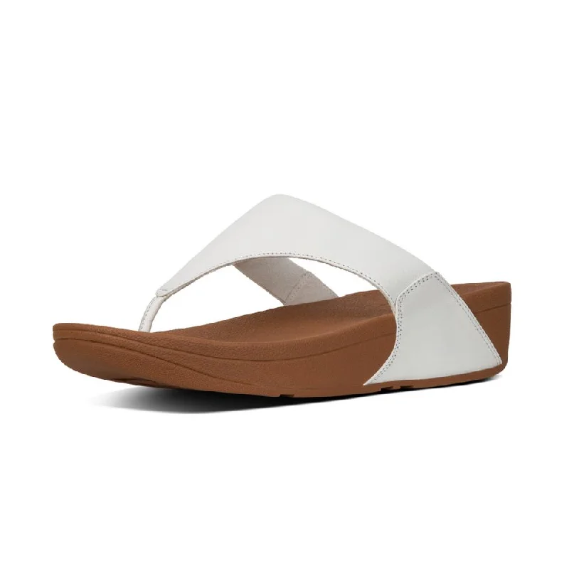 Fashionable Sneakers Collection Fitflop Lulu Leather Toe Post White