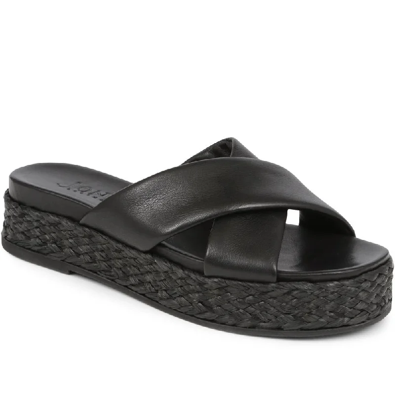 Slip-On Winter Shoes Glacier Leather Platform Sandals - GLACIER / 325 308