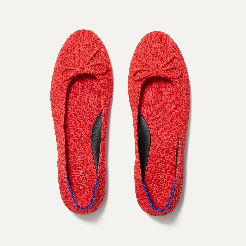 Sporty Running Shoes The Ballet Flat - Glamour Red