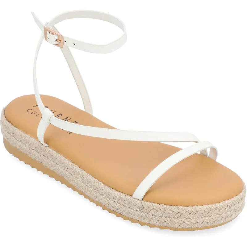 Comfortable Casual Shoes Journee Collection Womens Faux Leather Cushioned Footbd Espadrilles