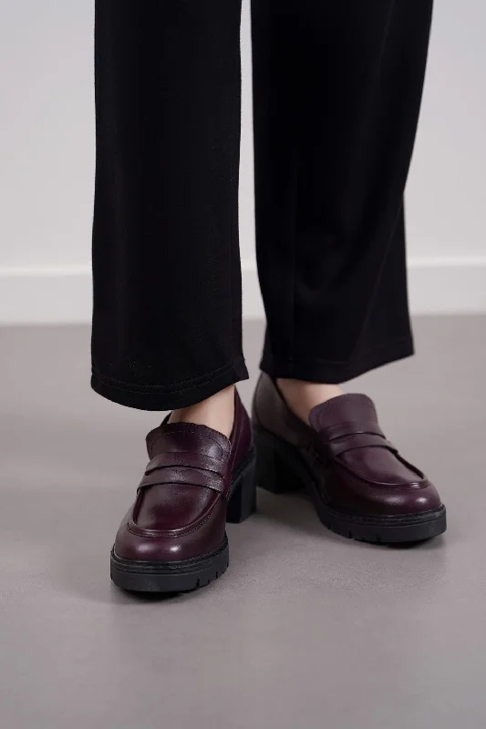 Comfortable Slippers Online LEATHER PLATFORM HEELS