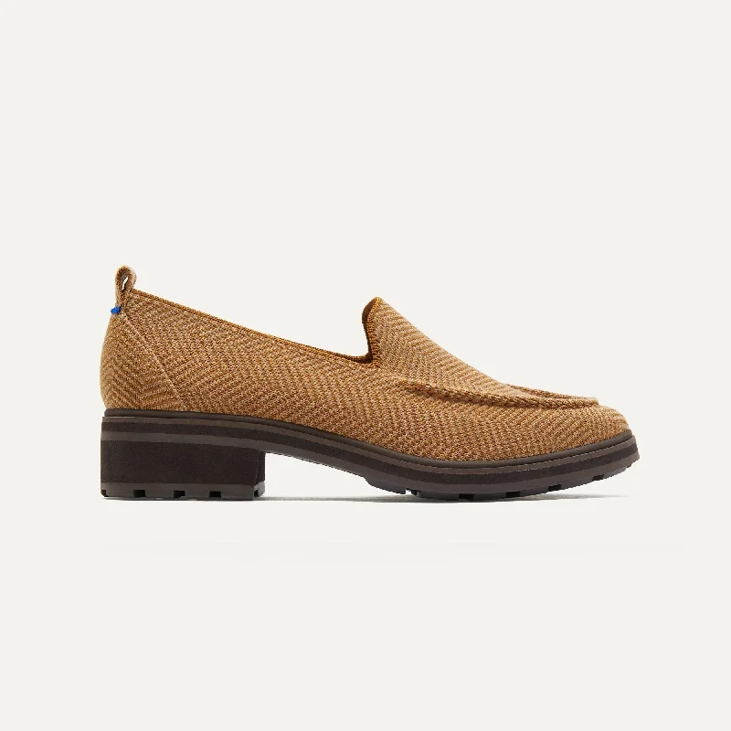 Black Dress Shoes The Lug Loafer - Teak Herringbone
