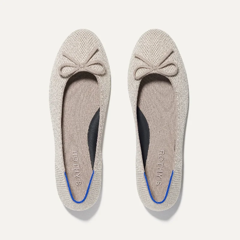 High Fashion Footwear The Ballet Flat - Platinum Metallic
