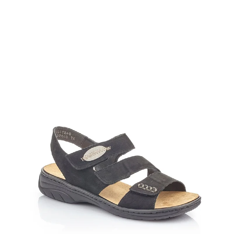 Fashionable Flat Shoes Rieker 64573-00 Black