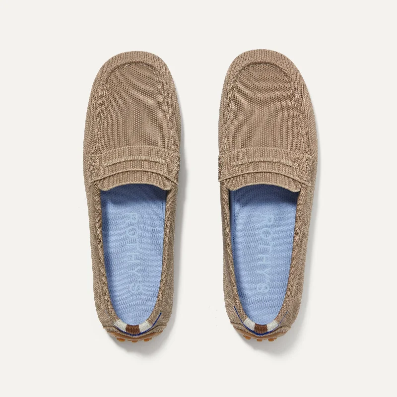 Comfortable Running Sneakers The Driver - Latte
