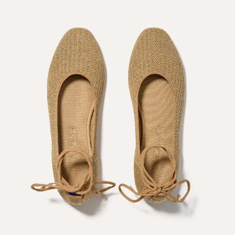 Trendy Summer Sandals The Square Wrap - Gold Stripe