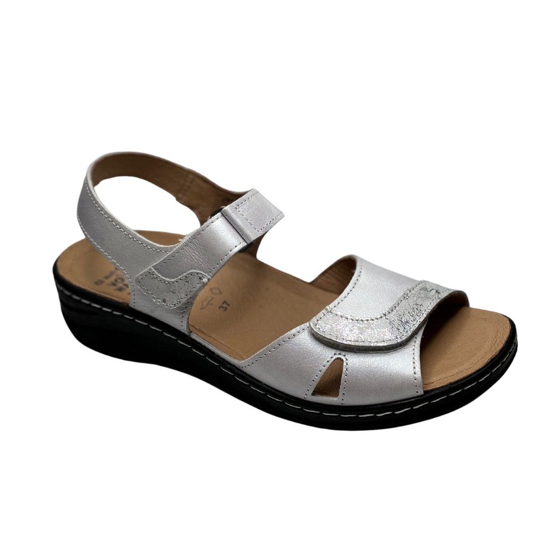 Luxury Leather Sneakers Volks Walkers 31005 Beige