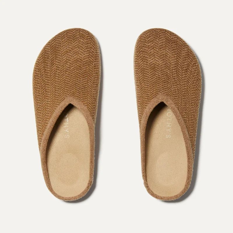 Classic Flat Shoes The Casual Clog - Teak Herringbone
