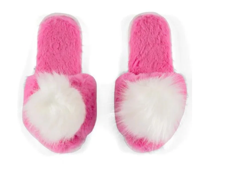 Trendy Platform Sneakers Amor Slippers in Magenta