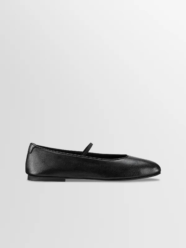 Fashionable Flat Shoes Aurora in Nero