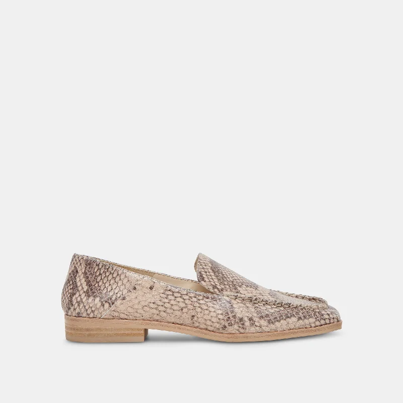 Lightweight Running Shoes BENY FLATS SAND SNAKE EMBOSSED