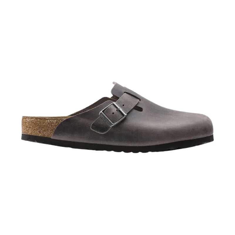 Leather Sneakers For Sale Birkenstock Boston Soft Footbed - Oiled Leather Iron