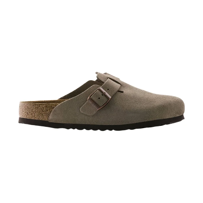 Waterproof Hiking Boots Birkenstock Boston Soft Footbed - Suede Taupe