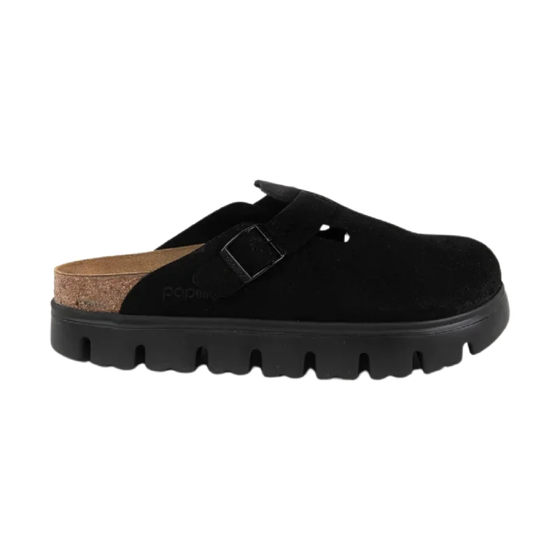 High Fashion Footwear Birkenstock Papillio Boston Chunky Clog - Black Suede