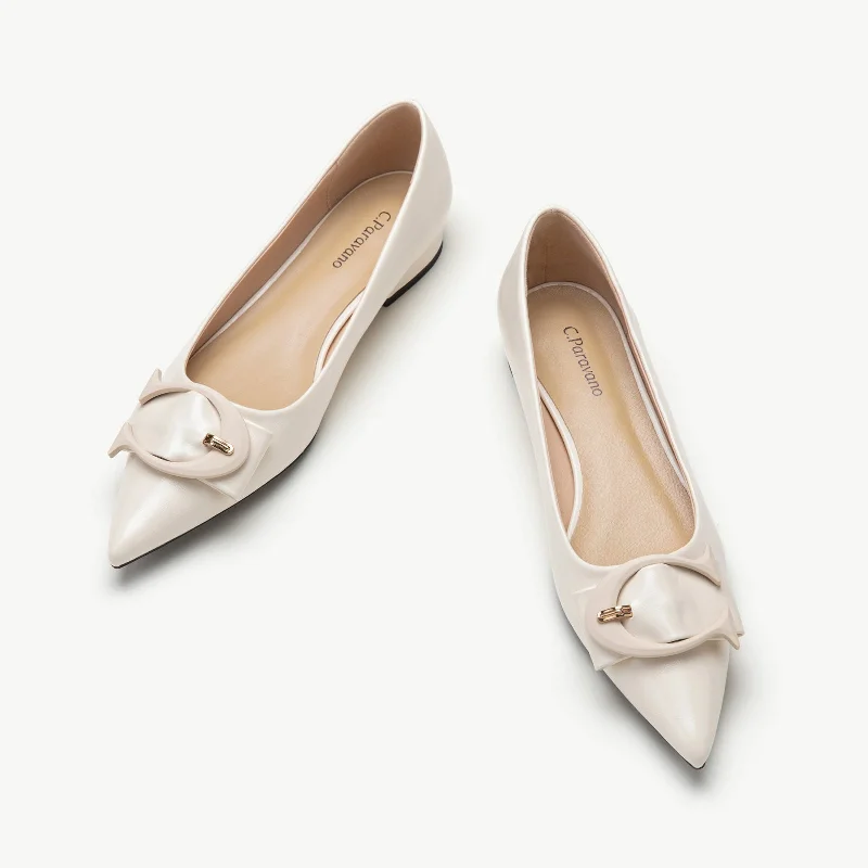 Cozy Winter Shoes C Buckle Flats (Aida)