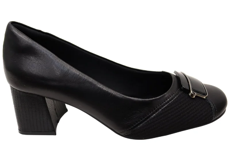 Waterproof Sports Shoes Comfortflex Renee Womens Leather Comfortable Heels Made In Brazil