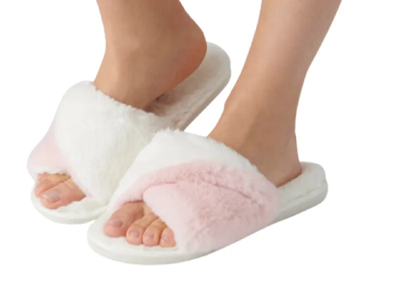 Warm Winter Boots Criss Cross Slide Slippers