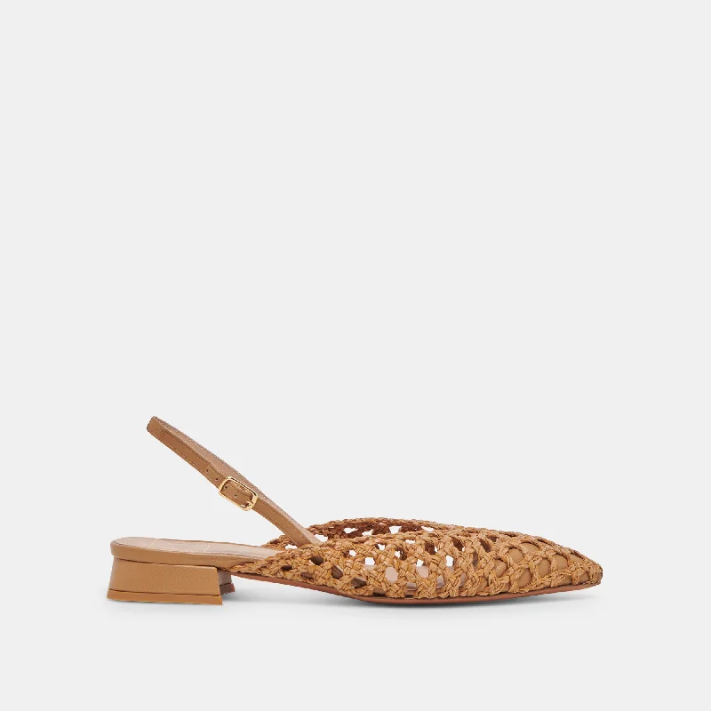 Comfortable Sports Shoes CYNDI FLATS NATURAL WOVEN