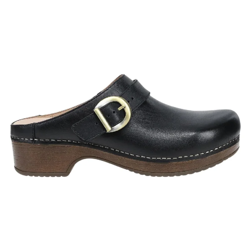 Classic Flat Shoes Dansko Women's Baylor Black Calf Mule