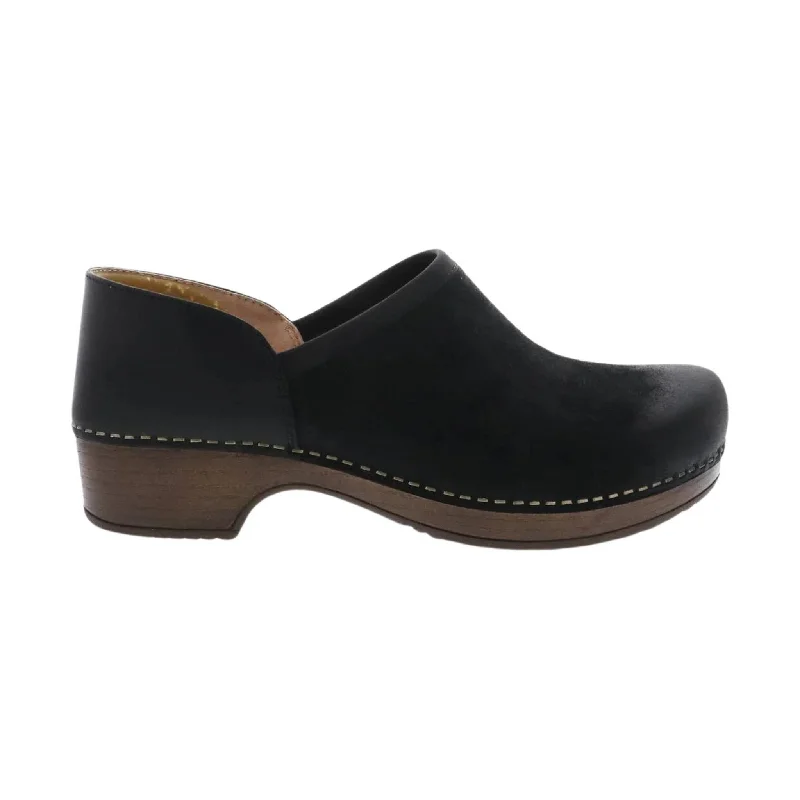 Best Running Sneakers Dansko Women's Brenna - Black Burnished Suede