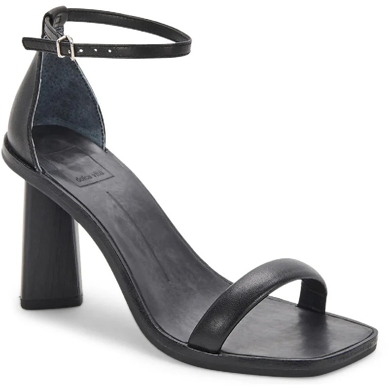 Trendy Casual Shoes Dolce Vita Women's Fayla Leather Ankle Strap Block Heel Sandal