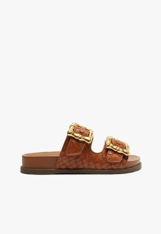 Designer Boots Collection Enola Sporty Woven Leather Flat