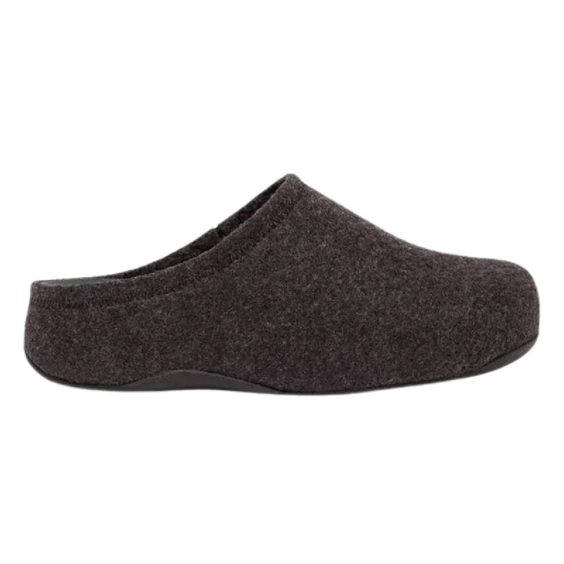 Comfortable Walking Sandals FitFlop Women's Shuv Felt Clog Black