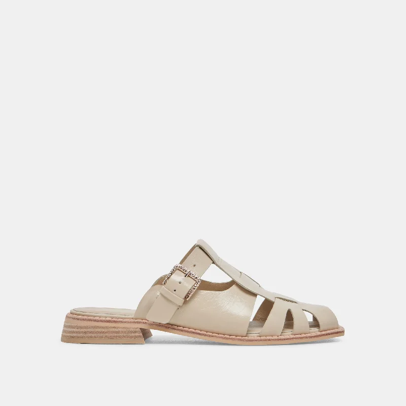 Stylish Work Shoes HIPPIE FLATS SAND CRINKLE PATENT