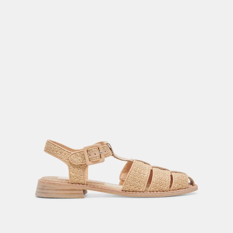 Trendy Loafers For Sale HOLIS SANDALS LT NATURAL RAFFIA