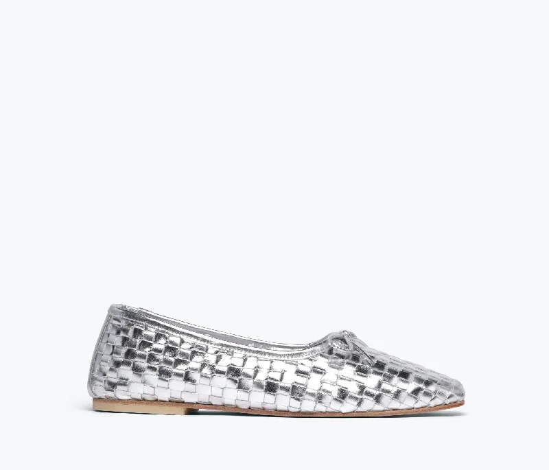 Black Dress Shoes JADA SQUARE TOE BALLET FLAT