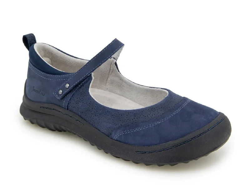 Classic Flat Shoes Jambu: Ezra in Dark Denim