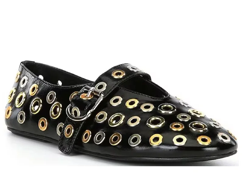 Comfortable Hiking Shoes Jeffrey Campbell: Holed in Black Gold & Silver