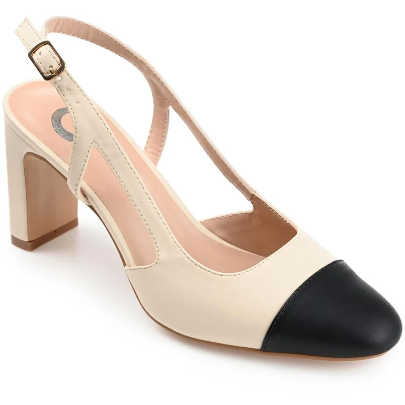 Comfortable Slippers For Home Journee Collection Womens REIGNN Faux Leather Slingback Pumps Comfortable Slippers For Home Journee Collection Womens REIGNN Faux Leather Slingback Pumps