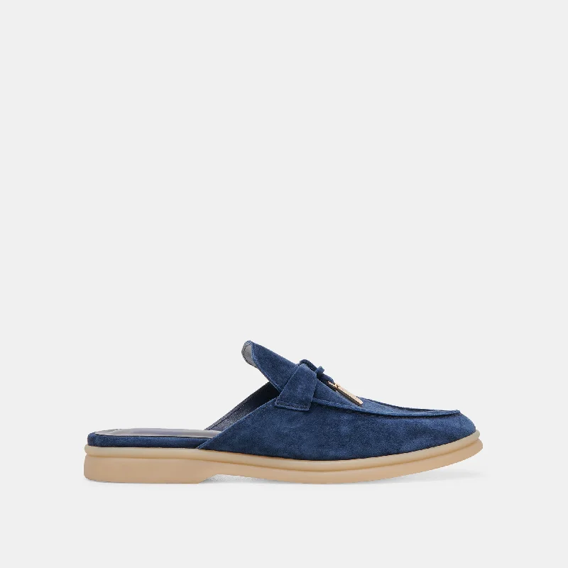 Comfortable Athletic Shoes LASAIL FLATS NAVY SUEDE
