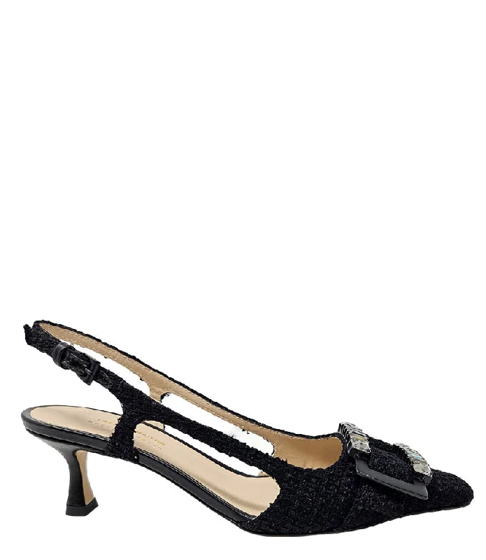 Summer Sports Shoes Atena Black Heel Slingback