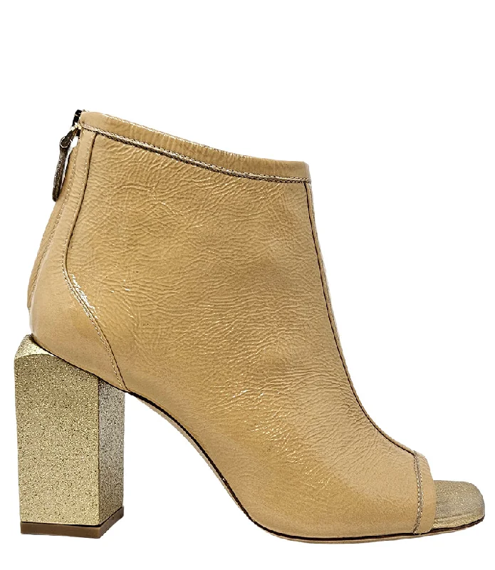 Winter Boots Sale Fatima Nude Gold Hi Heel Sandal
